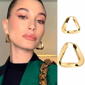 Wholesale Irregular hoop triangular exaggerated geometric earrings