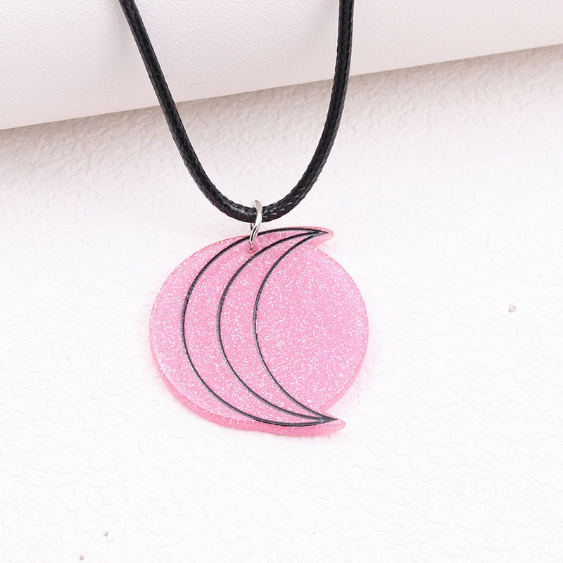 Wholesale Irregular Moon Star Acrylic Pendant