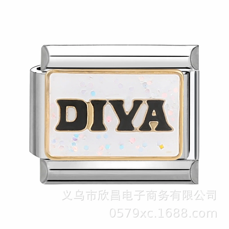 Wholesale Italian Charm Bracelet 9mm DIY Disassembly Stainless Steel Retro Brace Bracelet