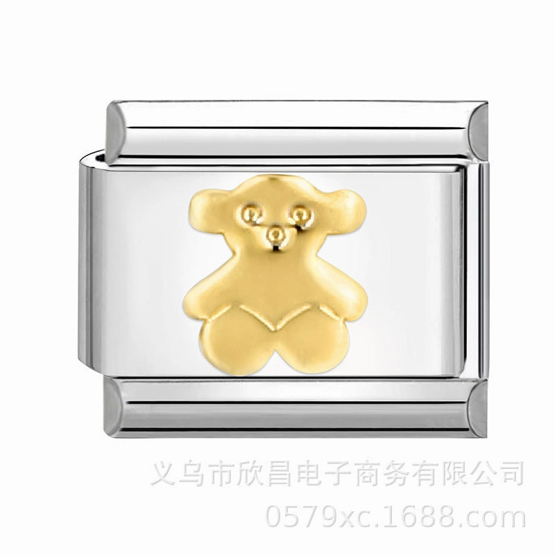 Wholesale Italian Charm Bracelet 9mm DIY Disassembly Stainless Steel Retro Brace Bracelet