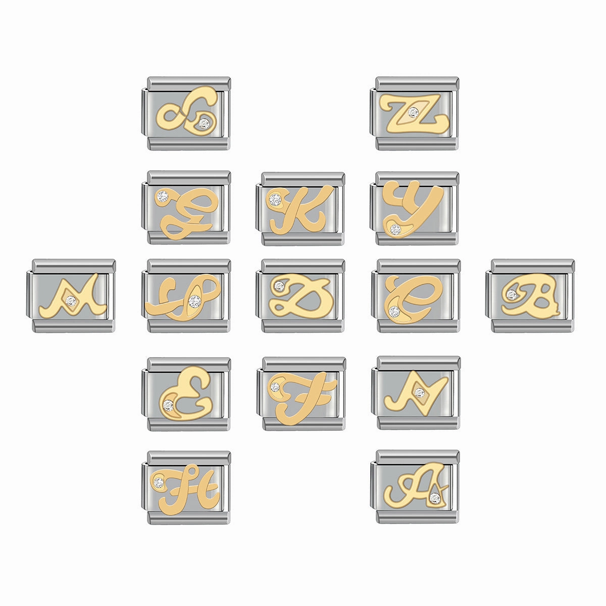 Wholesale Italian Charm Bracelet 9mm DIY Patchwork Detachable Pattern Diamond Set Combination Bracelet