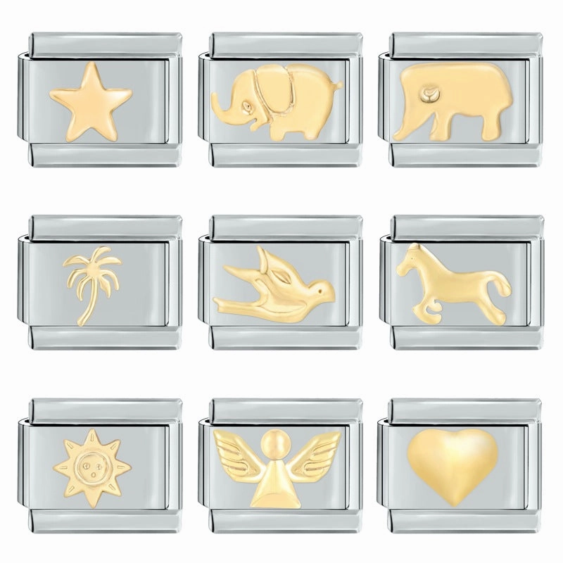 Wholesale Italian Charm Bracelet 9mm DIY Splicing and Removable Stainless Steel Funny Composable Bracelet