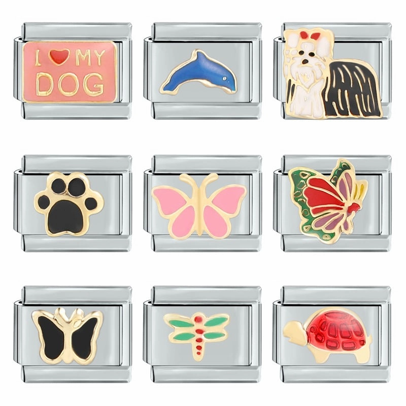 Wholesale Italian Charm Bracelet 9mm DIY Splicing and Removable Stainless Steel Funny Composable Bracelet