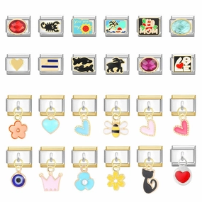 Wholesale Italian Charm Bracelet 9mm DIY Splicing Removable Stainless Steel Composable Bracelet