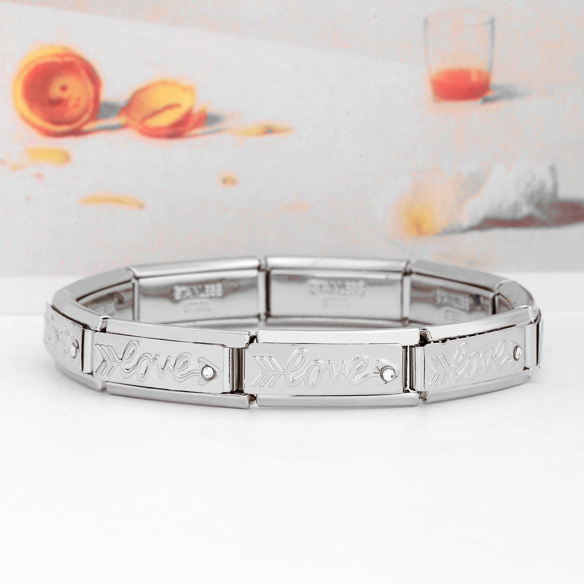 Wholesale Italian Charm Bracelet Crab Butterfly Dragonfly Crown Jewel Stainless Steel Elastic Hand Buckle Accessories Charms