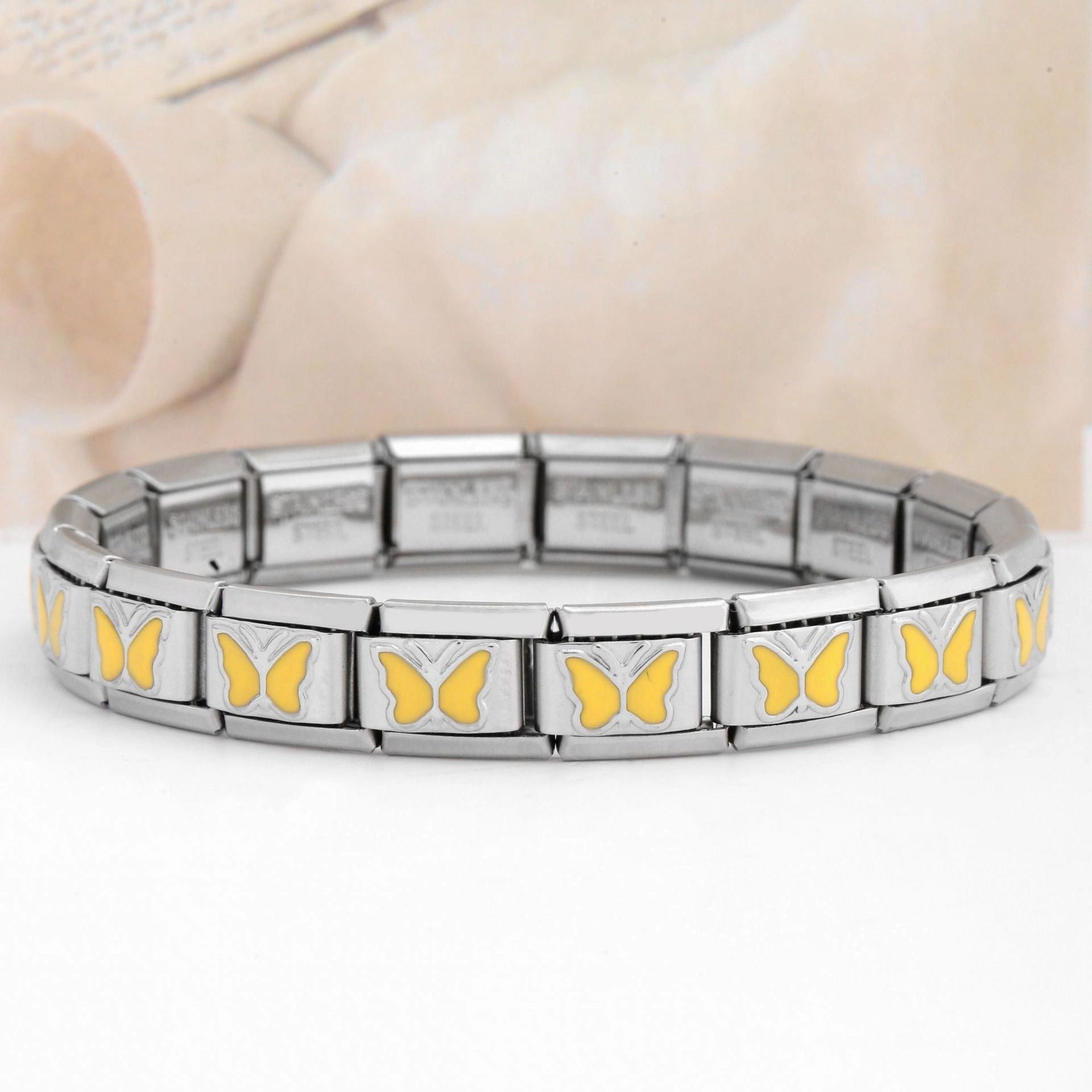 Wholesale Italian Charm Bracelet Stainless Steel Butterfly Series Bracelet Accessories Charms