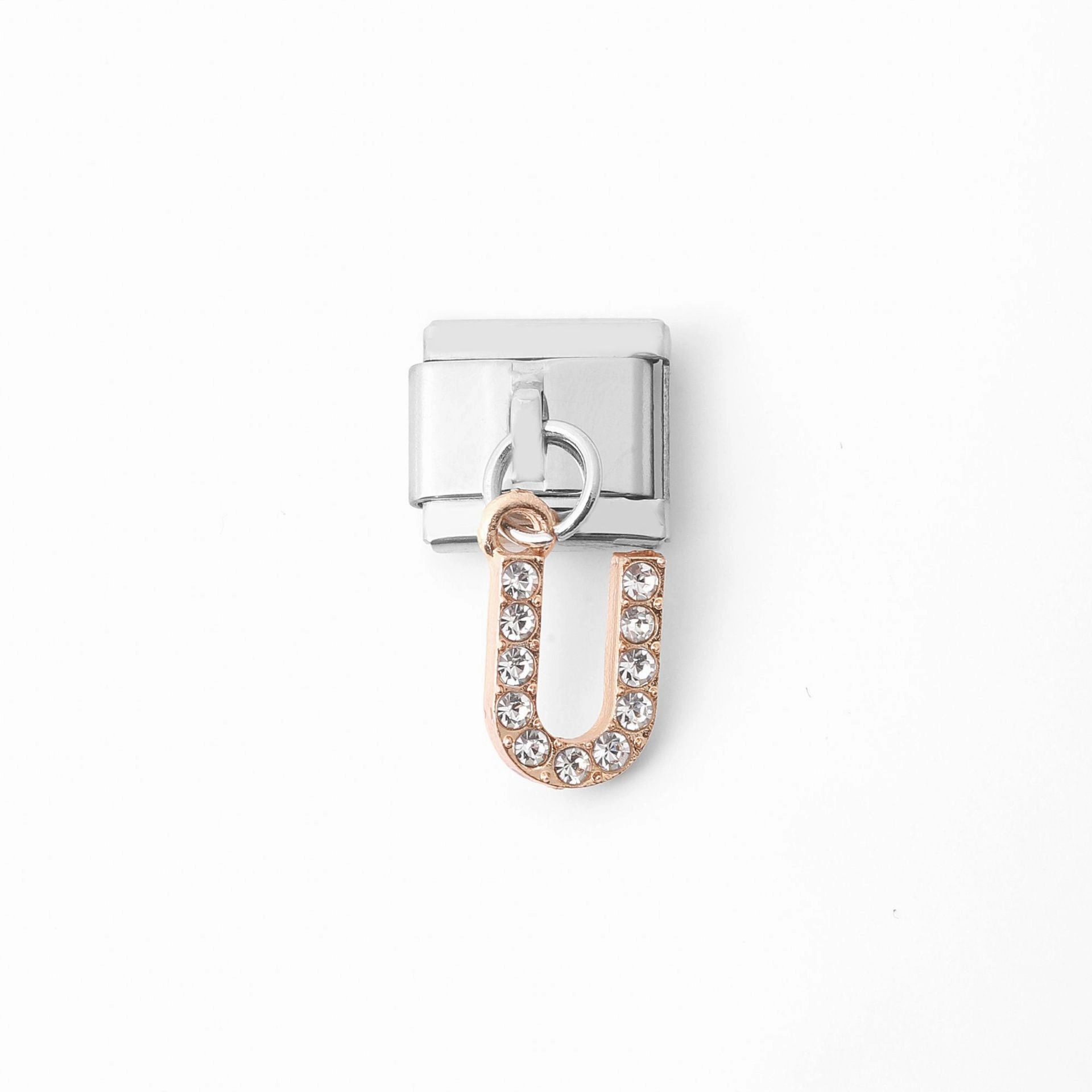 Wholesale Italian Charm Bracelet Stainless Steel Pendant Letter Module Charms