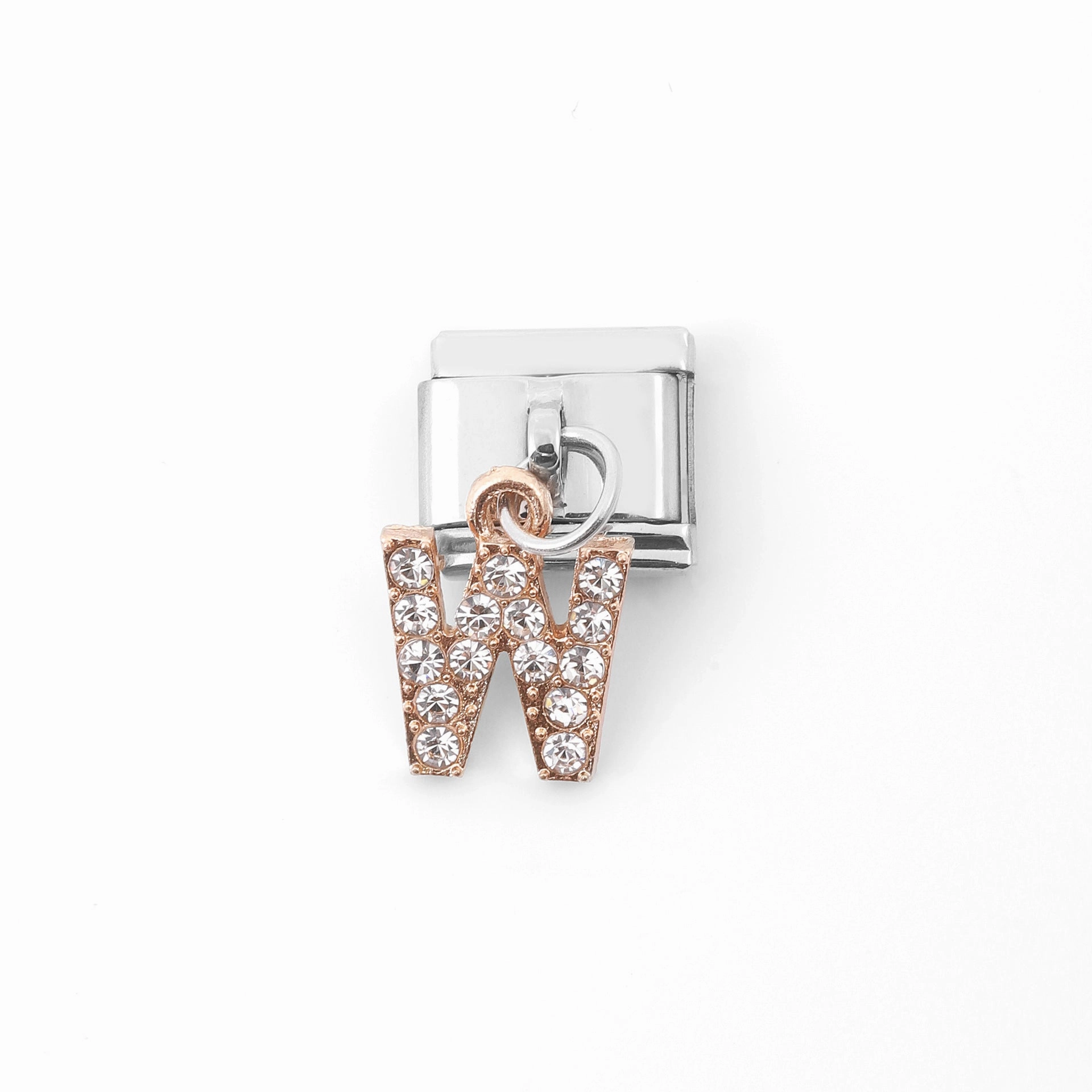 Wholesale Italian Charm Bracelet Stainless Steel Pendant Letter Module Charms