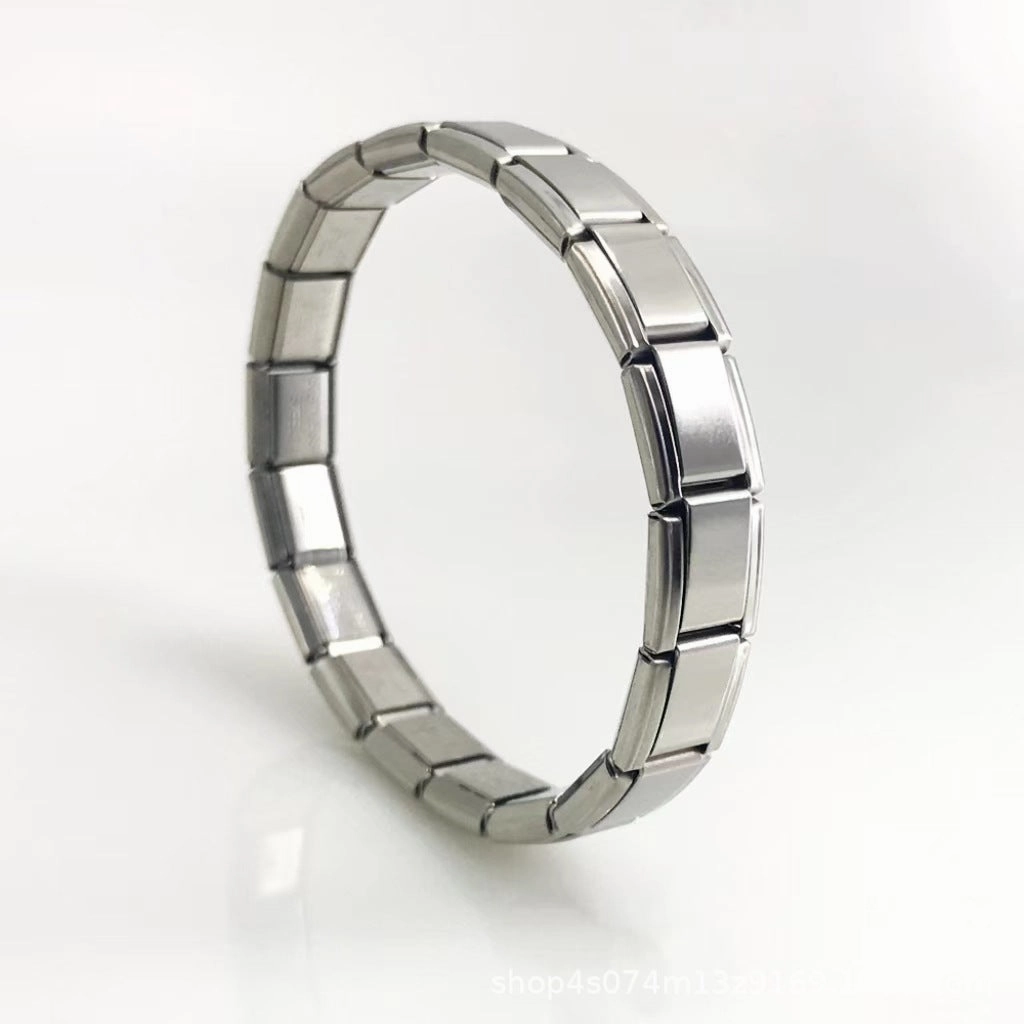 Wholesale Italian modular titanium steel bracelet DIY