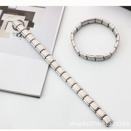 Wholesale Italian modular titanium steel bracelet DIY