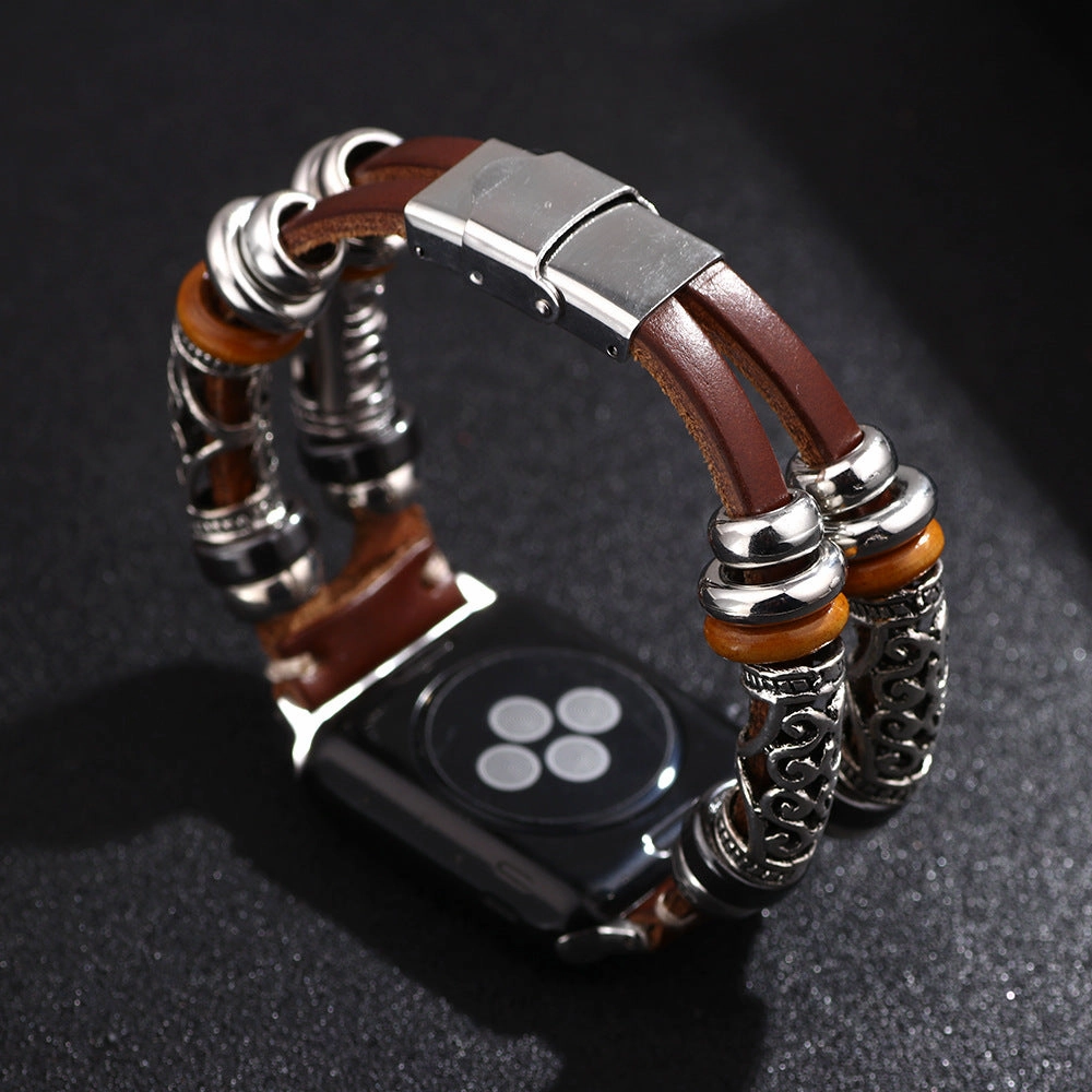 Wholesale iwatch Strap Genuine Leather Alloy Accessories Bracelet