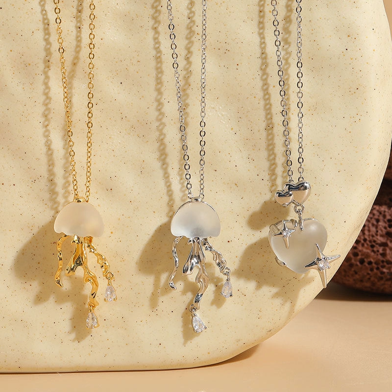Wholesale Jellyfish New Pendant Minimalist Copper Necklace