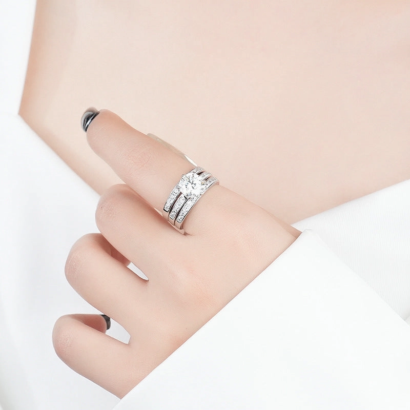 Wholesale Jewelry 2 Carat Moissanite Silver Rings