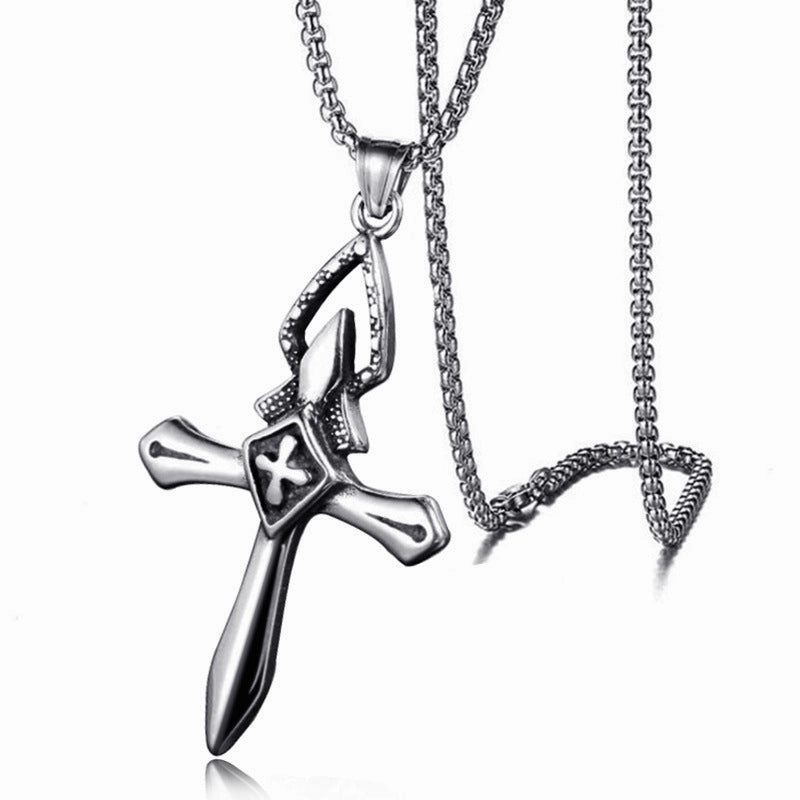 Wholesale Jewelry Alloy Cross Pendant Necklace
