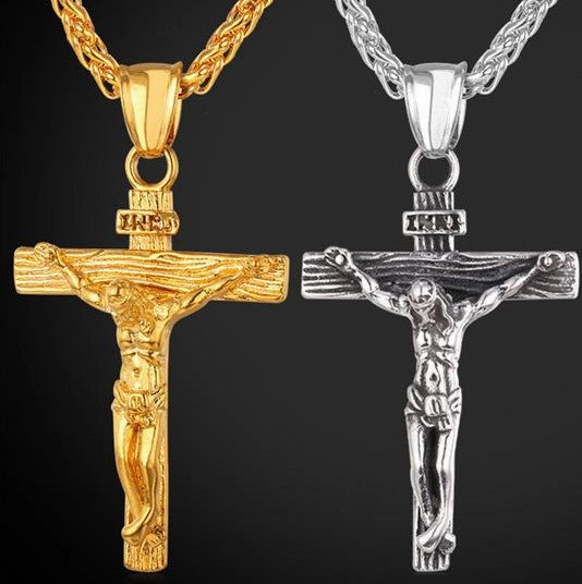 Wholesale Jewelry Alloy Easter Cross Pendant Necklace