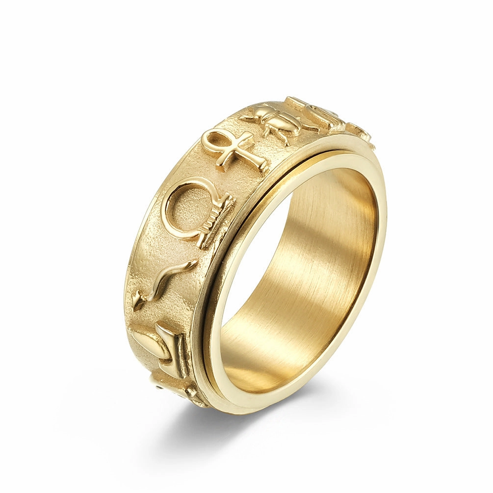 Wholesale Jewelry Ancient Egyptian Symbols Stainless Steel Rings