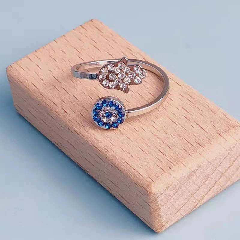 Wholesale Jewelry Diamond Devil Eye Stainless Steel Rings