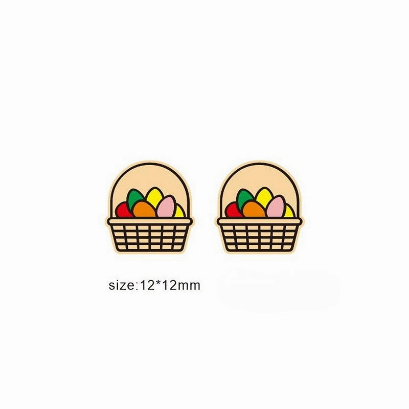 Wholesale Jewelry Easter Bunny Carrot Wooden Earrings
