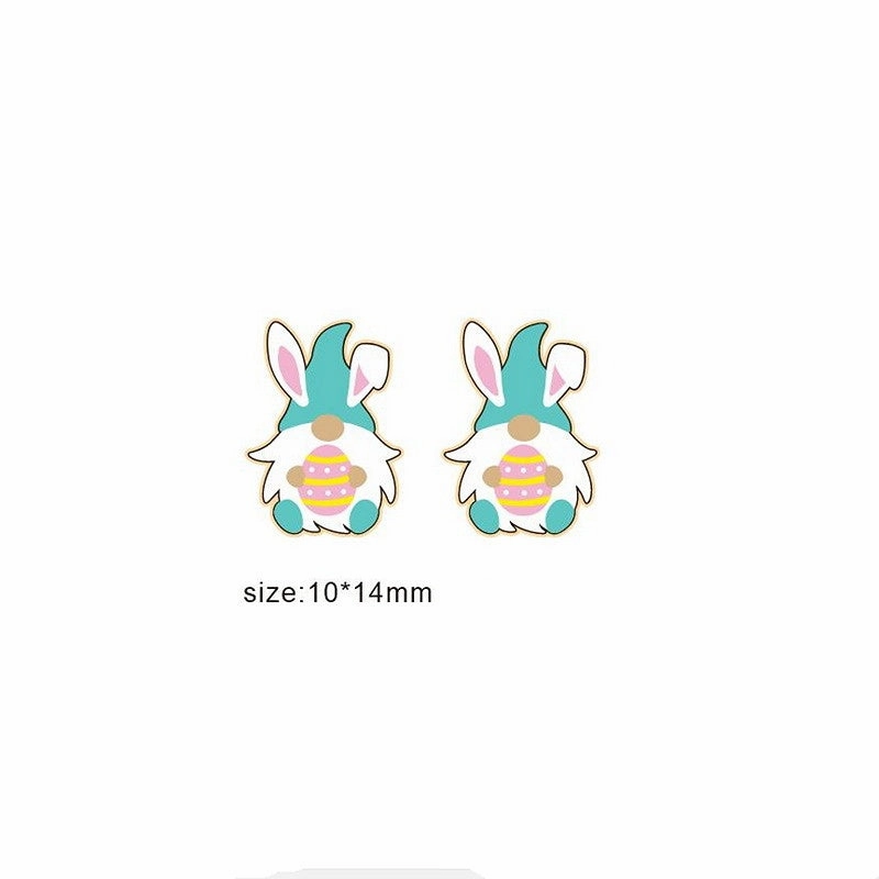 Wholesale Jewelry Easter Bunny Carrot Wooden Earrings