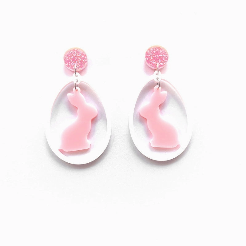 Wholesale Jewelry Easter Carrot Bunny Acrylic Earrings