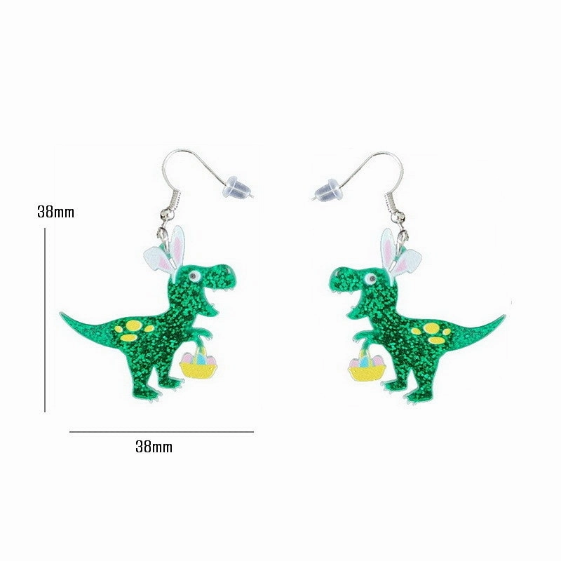Wholesale Jewelry Easter Chick Dinosaur Goblin Acrylic Earrings