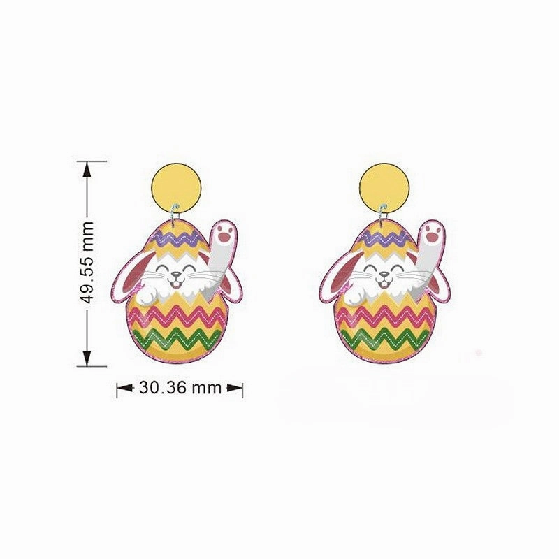 Wholesale Jewelry Easter Gnomes Holiday Bunny Acrylic Earrings