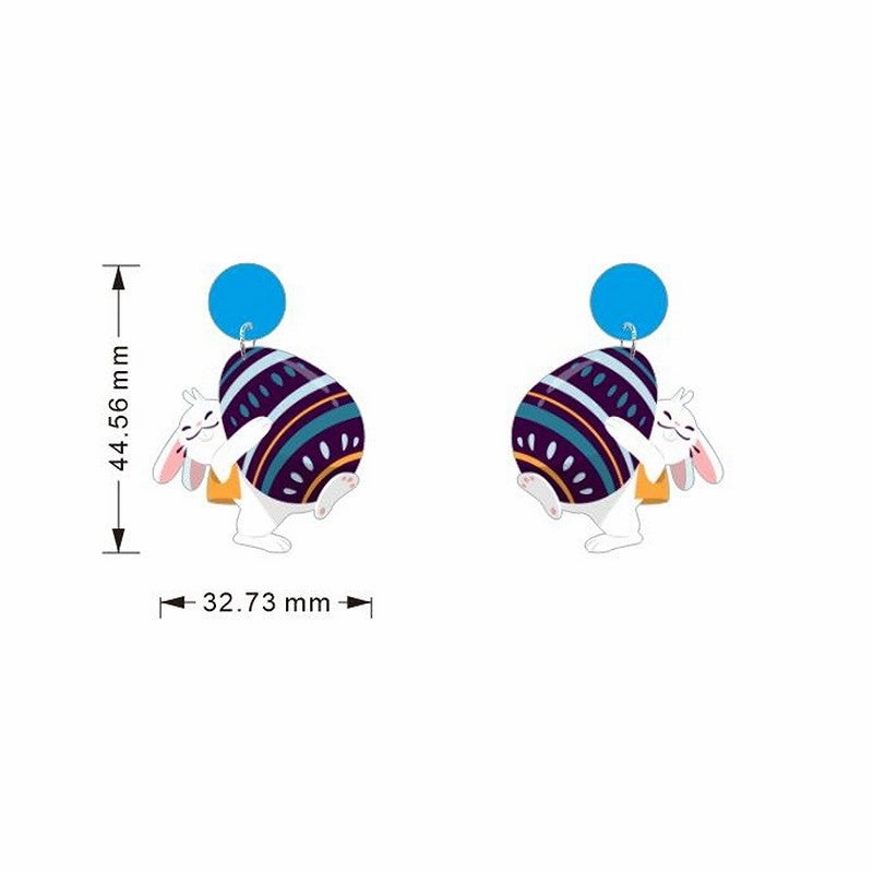 Wholesale Jewelry Easter Gnomes Holiday Bunny Acrylic Earrings