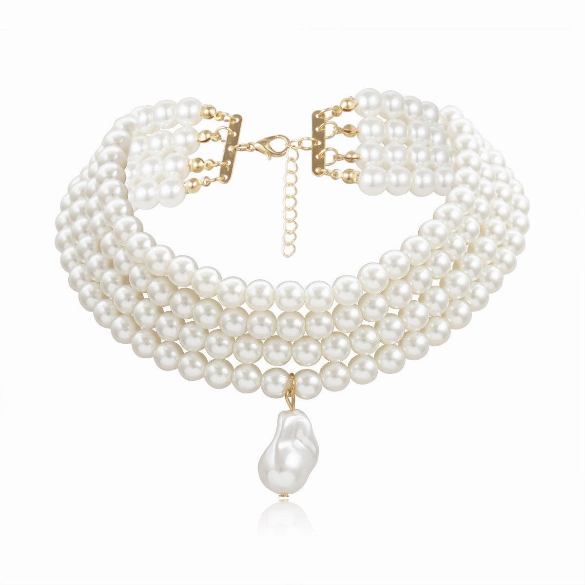 Wholesale jewelry fashion imitation pearl necklace female retro  hot girl clavicle chain