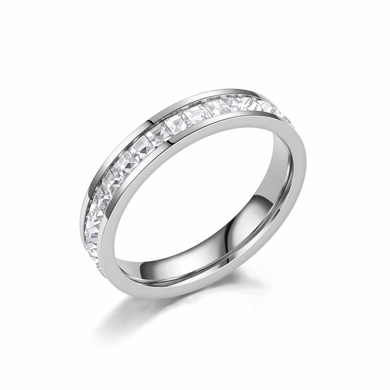 Wholesale Jewelry Gypsophila Zircon Stainless & Titanium Rings