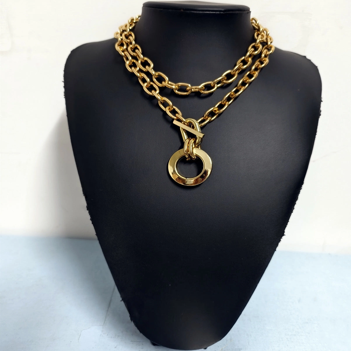 Wholesale jewelry new chain metal necklace female sexy hot girl clavicle chain two-piece set