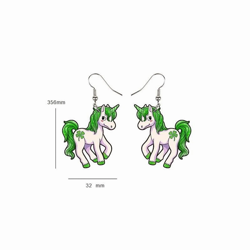 Wholesale Jewelry St. Patrick's Day Green Holiday Acrylic Earrings