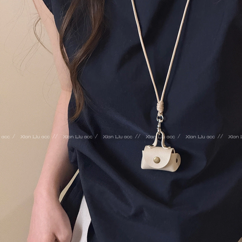 Wholesale Key Bag Coin Purse Necklace Leather Vintage Halter Sweater Chain
