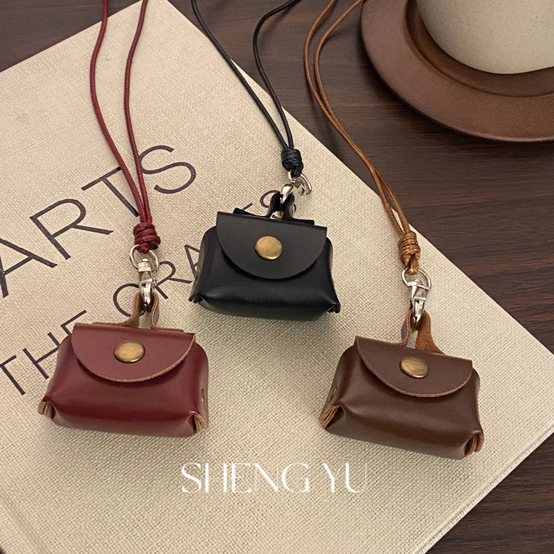 Wholesale Key Bag Coin Purse Necklace Leather Vintage Halter Sweater Chain