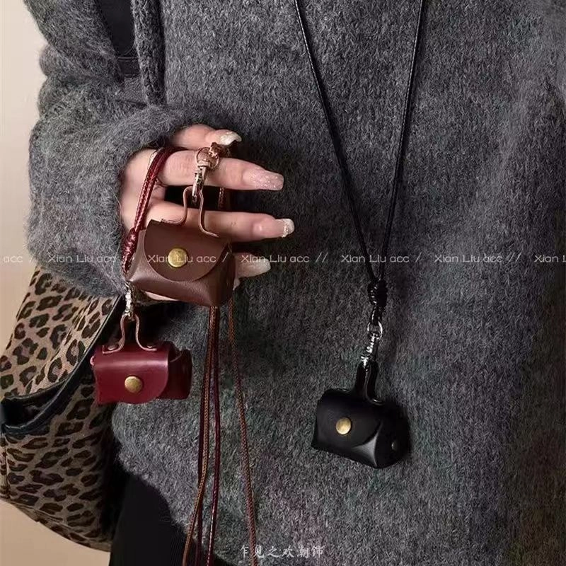 Wholesale Key Bag Coin Purse Necklace Leather Vintage Halter Sweater Chain