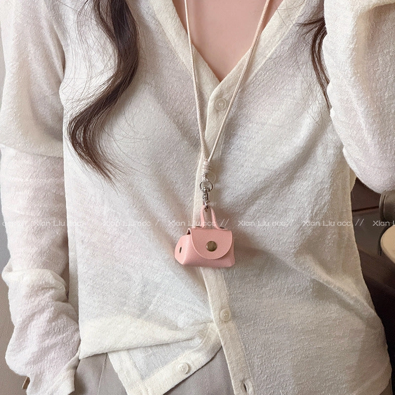 Wholesale Key Bag Coin Purse Necklace Leather Vintage Halter Sweater Chain