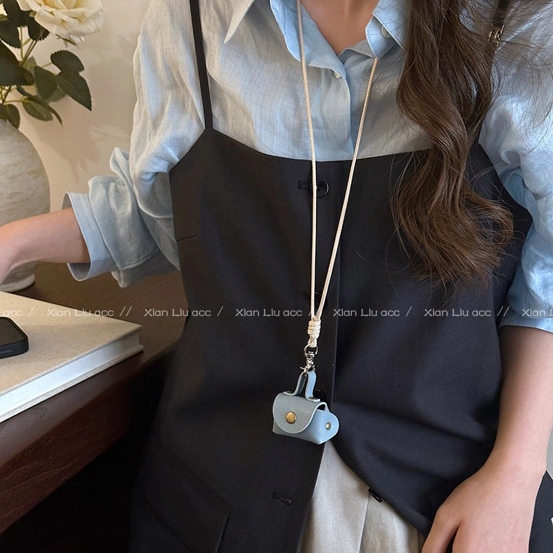 Wholesale Key Bag Coin Purse Necklace Leather Vintage Halter Sweater Chain