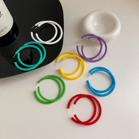 Wholesale Large hoop earrings C shape