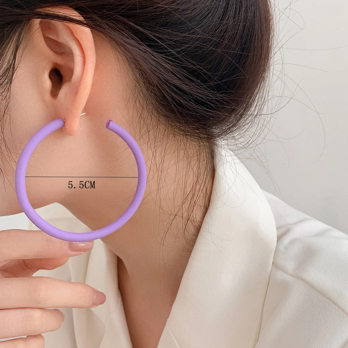 Wholesale Large hoop earrings C shape
