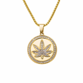 Wholesale Large Maple Leaf Pendant Necklace Alloy