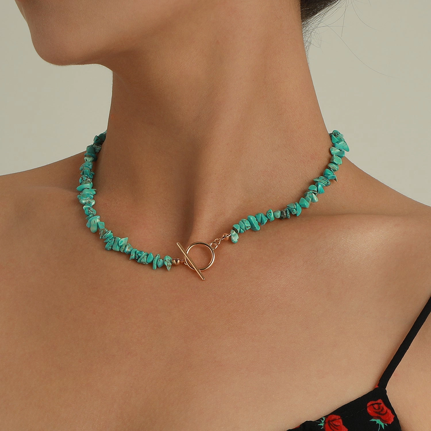 Wholesale Large Shaped Pearl Turquoise Necklace