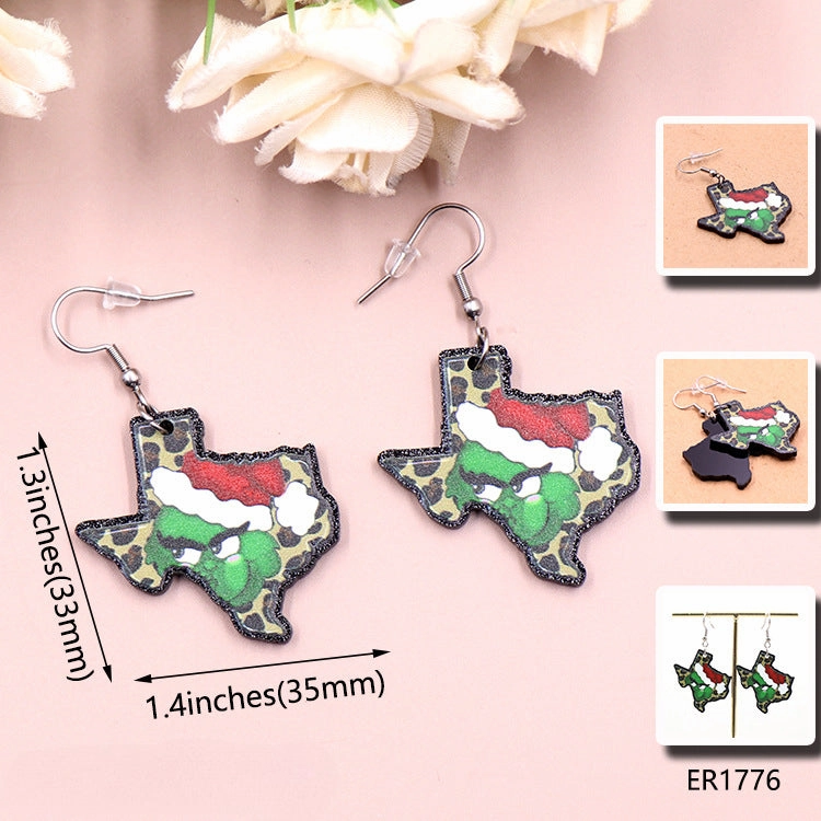 Wholesale Leopard Pattern Acrylic Earrings