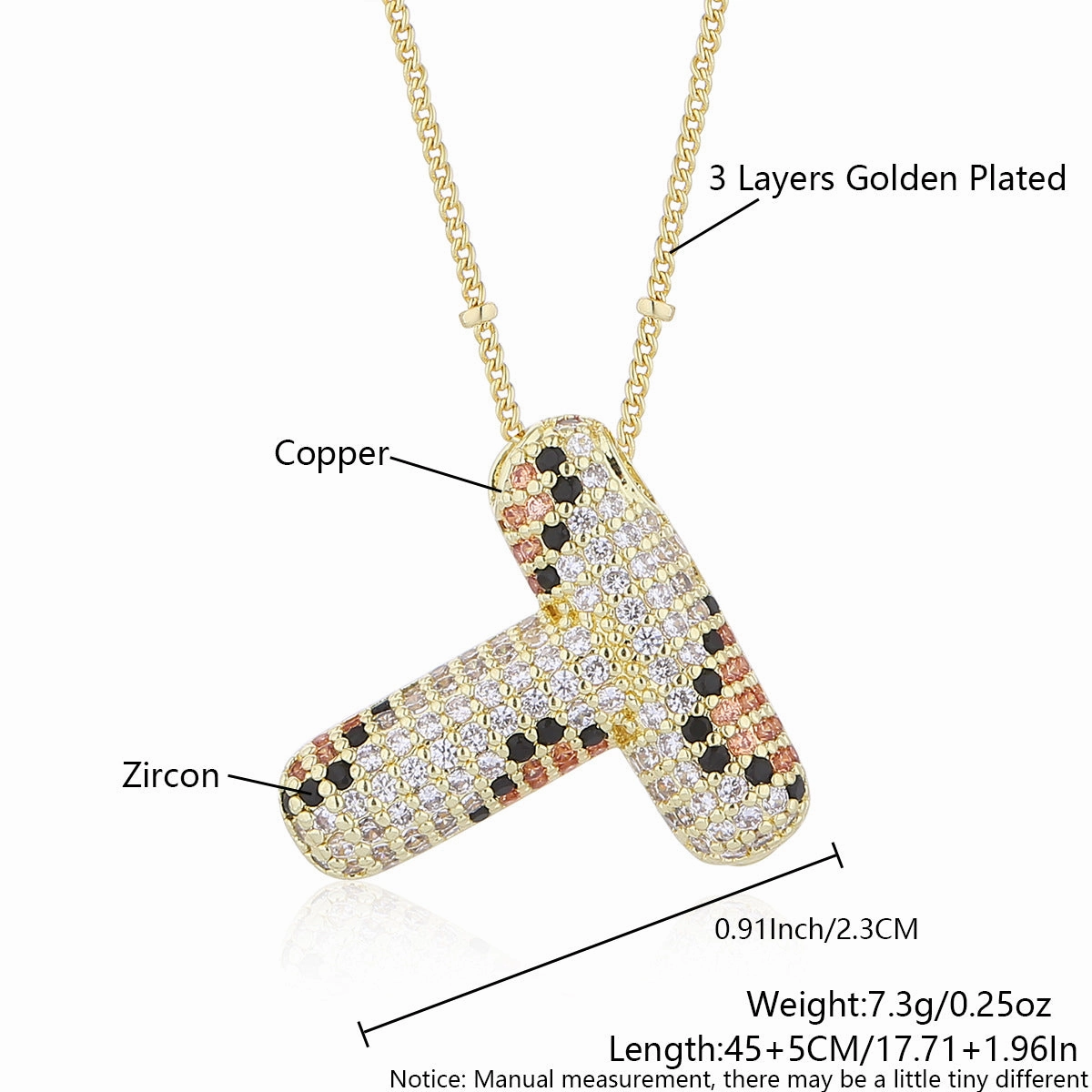 Wholesale Leopard Print Letter Necklace Copper Plated Real Gold Full Diamond Zircon Necklace Fashion English Letter Necklace Women