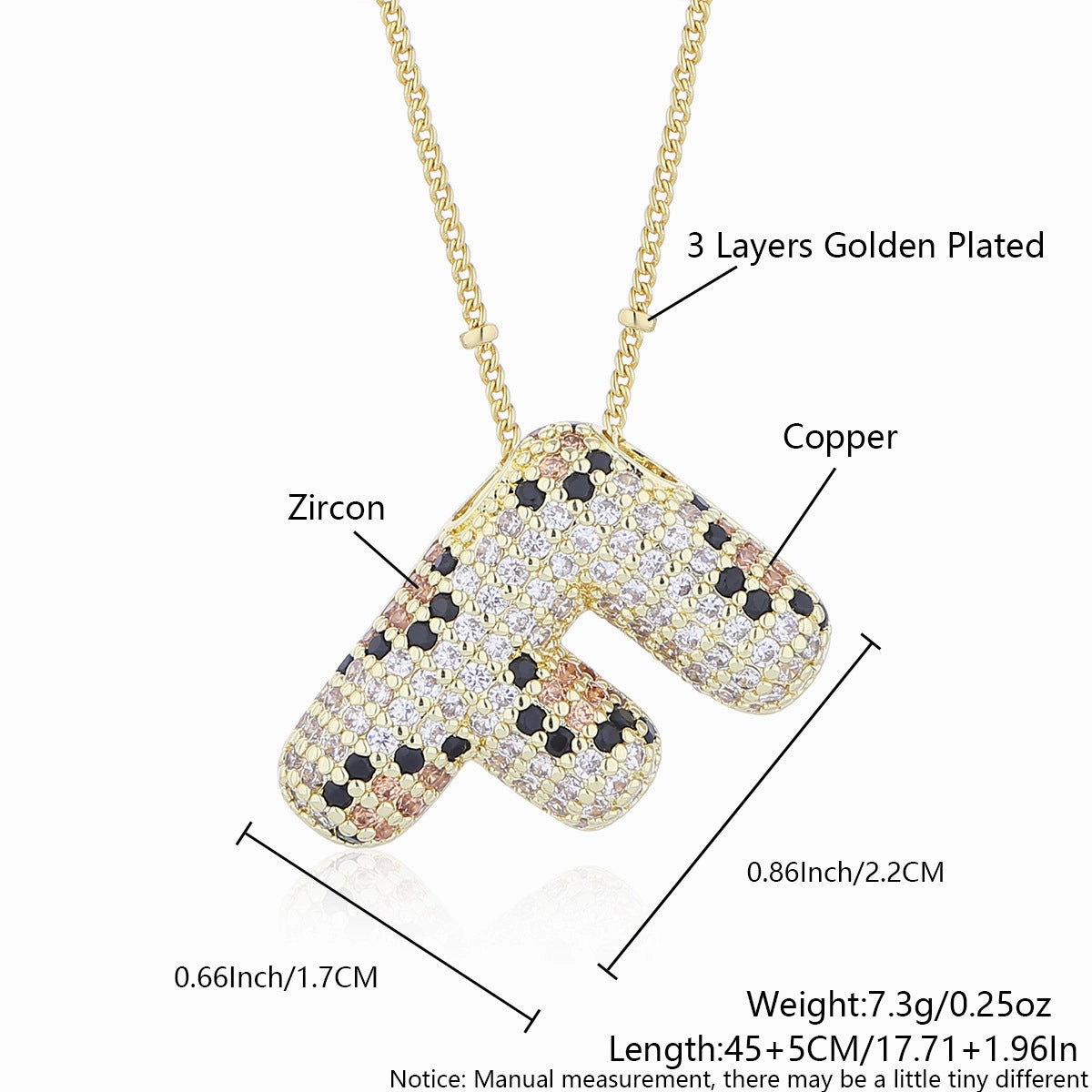 Wholesale Leopard Print Letter Necklace Copper Plated Real Gold Full Diamond Zircon Necklace Fashion English Letter Necklace Women