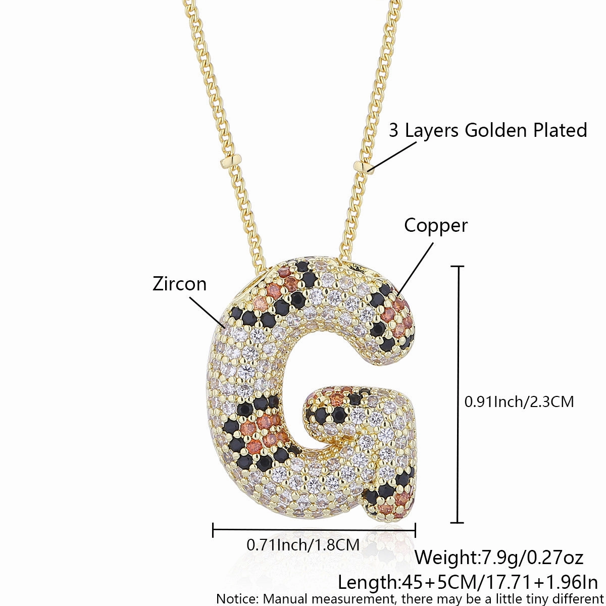 Wholesale Leopard Print Letter Necklace Copper Plated Real Gold Full Diamond Zircon Necklace Fashion English Letter Necklace Women