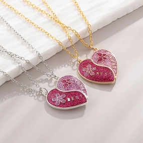 Wholesale Letter Best Friends Children's Magnetic Colorful Butterfly Necklaces