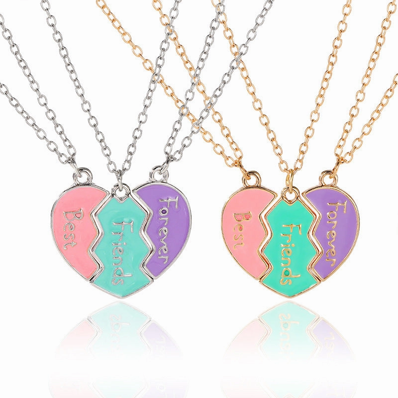 Wholesale Letter Good Friends Best Friends Love Splicing Necklaces