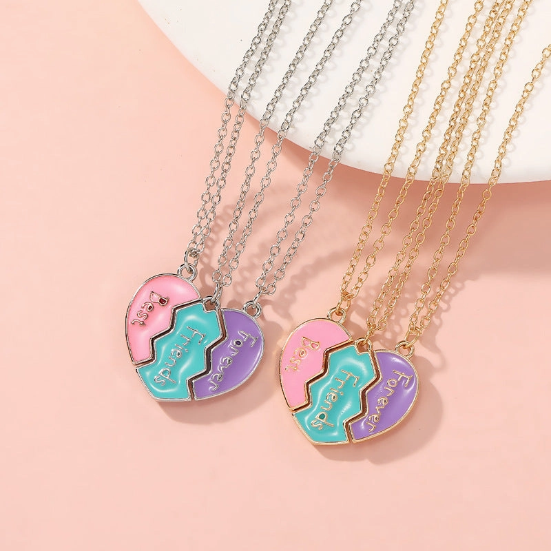 Wholesale Letter Good Friends Best Friends Love Splicing Necklaces
