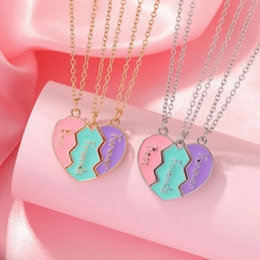Wholesale Letter Good Friends Best Friends Love Splicing Necklaces