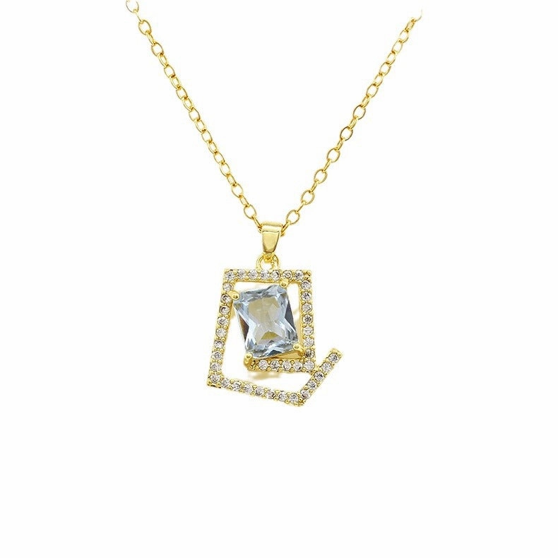 Wholesale Light Luxury 18K Gold-plated Micro-inlaid Zirconia Clavicle Chain