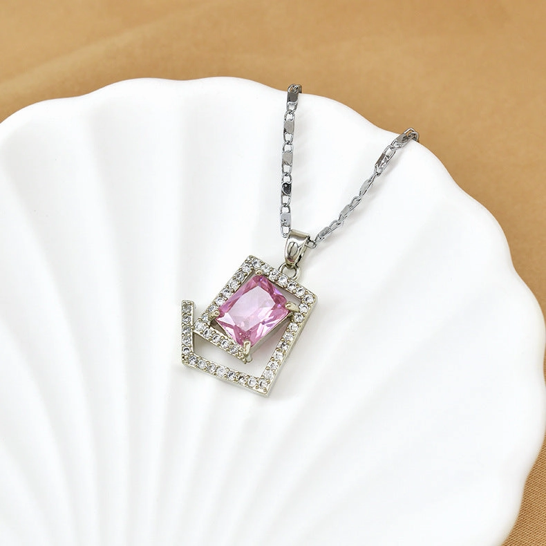 Wholesale Light Luxury 18K Gold-plated Micro-inlaid Zirconia Clavicle Chain